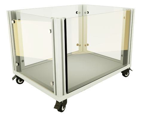 جودة  Mesh Panel Metal Dog Crate Metal Dog Kennel With Sliding Door 4 Wheels Easy Assembly Required مصنع