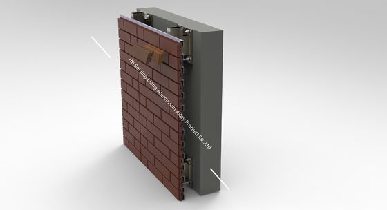 جودة  Terracotta Brick Wall Support Systems Customized Aluminium Extrusion Brackets مصنع