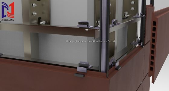 نظام دعم واجهة تهوية من الطين المشوي للوحة بسمك 30 مم مع أداء بناء عالي